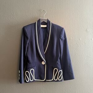 Albert Nipon Vintage 1980's Nautical Blazer Size 10